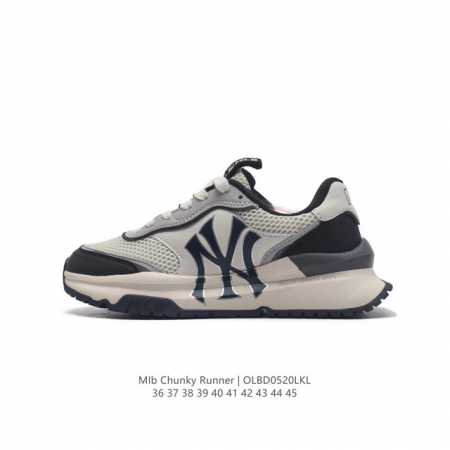 全新2023新款，Ny美国榄球洋基队new York Yankees X Mlb Chunky Runner Liner 莱纳系列低帮厚底老爹风透气舒适皮面休闲 - 点击图像关闭