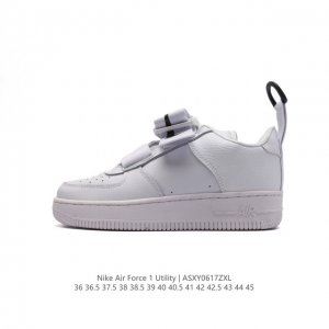 耐克nike Air Force 1 Utility Qs 空军一号 军事机能低帮运动休闲板鞋， 正确强夜光大底 荔枝纹鞋面纹路。 货号：Ao1531 尺码: