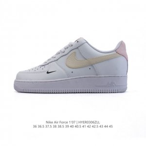 130 耐克 Nike Air Force 1 '07 Low 2025新年新款 空军一号含气垫 小白鞋 低帮百搭厚底增高休闲运动板鞋。柔软、弹性十足的缓震性能