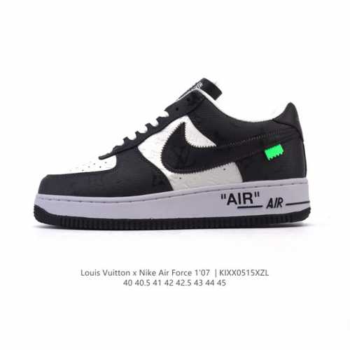 公司级 Louis Vuitton X Nike Air Force 1 Low 路易威登联名 小白鞋 耐克 空军一号低帮百搭休闲运动板鞋 柔软 弹性十足的缓震