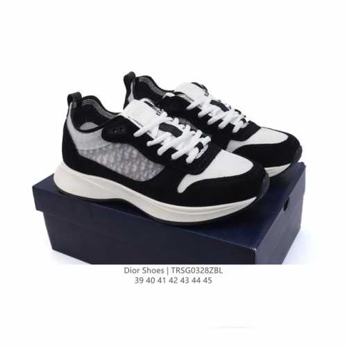 200 【公司级】Dior 迪奥 高奢品牌 彰显高级气质 Dior 运动鞋低帮系列复古休闲鞋时尚慢跑鞋厚底老爹鞋圆头系带 运动跑鞋 生活休闲鞋 男款 时髦单品