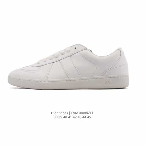 公司级 迪奥Dior 男士小白鞋 皮革鞋面厚底增高百搭运动板鞋 全新系列迪奥25年春夏季走秀爆款全网力推单品全网热销，Diorlogo3D“Christiand