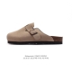 德国百年知名鞋履品牌 博肯birkenstock Boston Vl 勃肯绒面 金属针扣软木底包头拖鞋 牛皮革质地柔软 搭配可调节鞋扣提升穿着舒适度 人体工学设