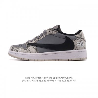 公司级 真标 耐克 Nike Air Jordan 1 Low Og Sp Military Blue Aj1乔1倒勾 2025年新款 蛇年新款 低帮篮球鞋 A