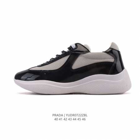 公司级 Prada系列／Prada 普拉达男士厚底增高运动跑步鞋 时尚板鞋 Prada.普拉达高端品牌休闲慢跑鞋 完美做工.演绎完美选择的你。码数: 40-46 - 点击图像关闭