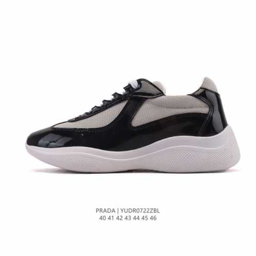 公司级 Prada系列／Prada 普拉达男士厚底增高运动跑步鞋 时尚板鞋 Prada.普拉达高端品牌休闲慢跑鞋 完美做工.演绎完美选择的你。码数: 40-46