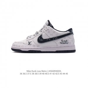 真标 耐克 Nike Dunk Low Retro 运动鞋复古板鞋。路易威登联名款 作为 80 年代经典篮球鞋款，起初专为硬木球场打造，后来成为席卷街头的时尚标