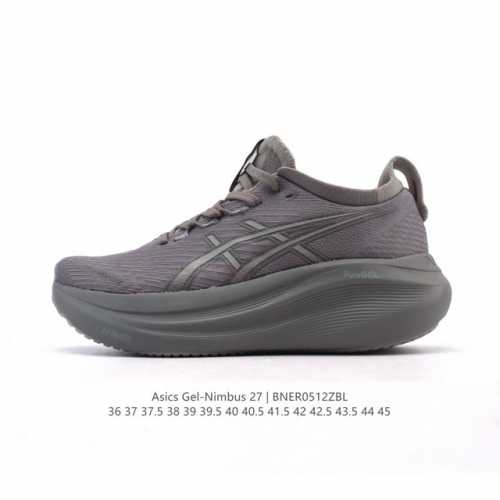 公司级 Asics亚瑟士升级Gel-Nimbus 27男女同款跑鞋透气缓震回弹跑鞋N27跑步鞋该鞋款专为提高跑者舒适度和运动表现而设计，搭载了新型鞋面材料和更强