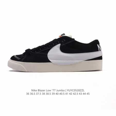 耐克 Nike Blazer Low '77 Jumbo 运动鞋 抓地板鞋 革新重塑经典街头人气鞋款 采用人气传统外观 巧搭大号耐克勾勾设计和宽大鞋带 柔软泡绵 - 点击图像关闭