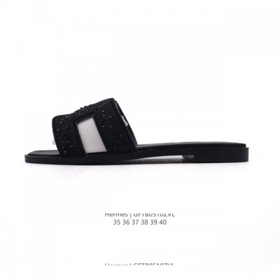 公司级 Hermes Footwear Woman 爱马仕 礼装 休闲拖鞋 黑白等多色万年经典爱马士 女神标配 度假 居家 必备凉拖鞋 东莞原厂真皮大底平底拖鞋