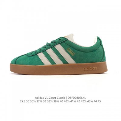 阿迪达斯 Adidas Vl Court Classic Shoes 运动休闲板鞋德训鞋 T头鞋 这款Adidas经典运动鞋，以经典造型塑就百搭风格。灵感源自A