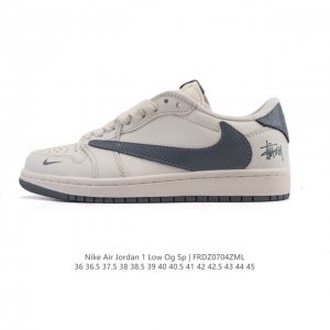 公司级 真标 耐克 Nike Air Jordan 1 Low Og Sp Military Blue Aj1乔1倒勾 2025年新款 蛇年新款 低帮篮球鞋 A