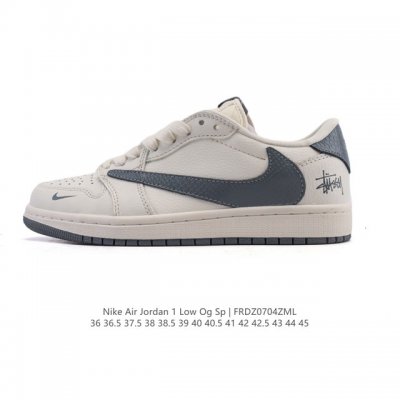 公司级 真标 耐克 Nike Air Jordan 1 Low Og Sp Military Blue Aj1乔1倒勾 2025年新款 蛇年新款 低帮篮球鞋 A