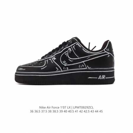 耐克 Nike Air Force 1 '07 Low 空军一号含气垫 低帮百搭厚底增高休闲运动板鞋。柔软、弹性十足的缓震性能和出色的中底设计，横跨复古与现代的 - 点击图像关闭