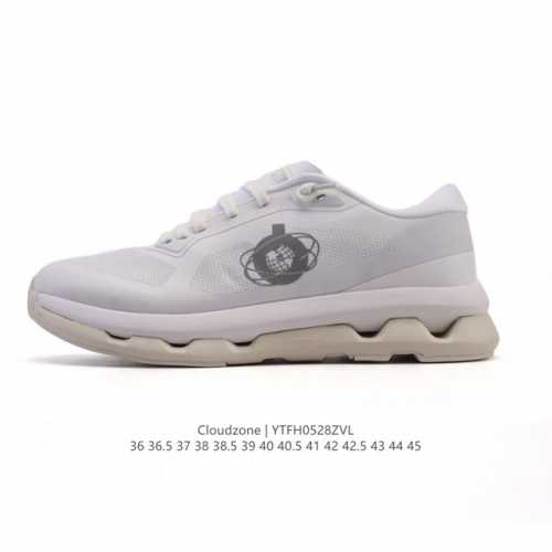 新品 昂跑 On 男女子25新款跑步鞋 Cloudzone 透气支撑缓冲抓地超轻 冰白灰色 On昂跑Cloudzone 2025春夏时尚休闲运动鞋以科幻短片 Z
