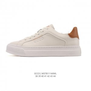 公司级 Ecco爱步 小红书爆款小白鞋 新款百搭休闲款 Ecco 爱步厚底增高板鞋休闲板鞋 透气轻质系带轻便运动鞋。Ecco爱步是世界四大休闲鞋类品牌之一，总公