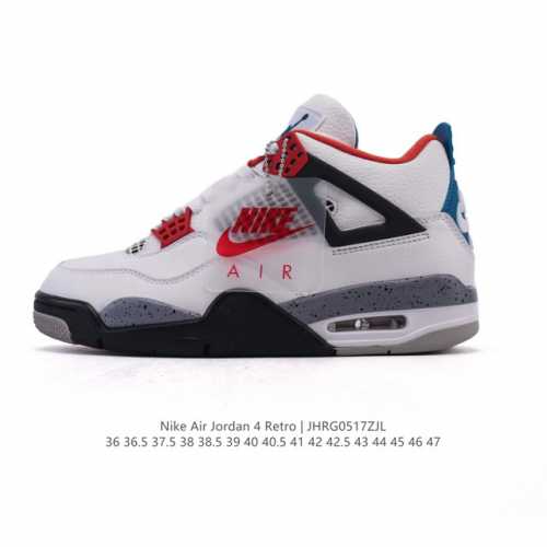 公司级 真标 耐克 Nike Air Jordan 4 Retro Og迈克尔 乔丹Aj4代乔4 中帮复古休闲运动文化篮球鞋 秉承轻量化的速度型篮球鞋设计思想完