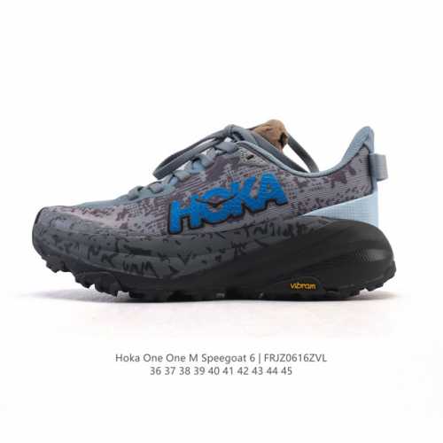 公司级 Hoka One One Speedgoat 6 飞速羚羊6 飞速羚羊系列的第六代越野跑鞋男女士运动鞋，鞋款采用动态鞋面与内部支撑系统，并搭载Hoka久
