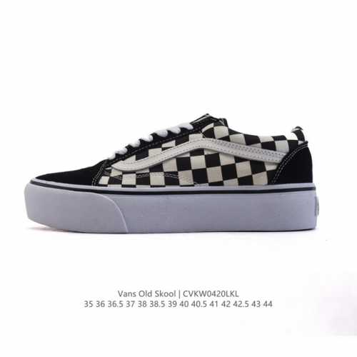 万斯 Vans Og Oid Skool百搭休闲低帮运动滑板鞋 棋盘格 其实Style 36就是现在风靡潮流的Vans鞋款Old Skool的Og版本。历经岁月
