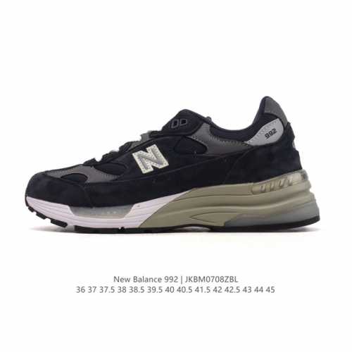 降价原价 元 公司级 新百伦New Balance 992 复古风格简约经典舒适百搭时尚休闲鞋缓震透气跑步鞋。鞋面采用猪皮革与织物相结合，尼龙网布在拼接工序上极