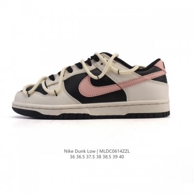 特价 耐克 Nike Dunk Low Retro 运动鞋复古板鞋2025年新款 解构绑带 双鞋带 女鞋，作为 80 年代经典篮球鞋款，起初专为硬木球场打造，后