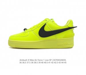 耐克 空军一号 Af1 低帮休闲板鞋 Ambush X Nk Air Force 7 Low Sp 空军一号联名标志性的swoosh延伸至鞋跟之外 鞋舌和鞋垫上