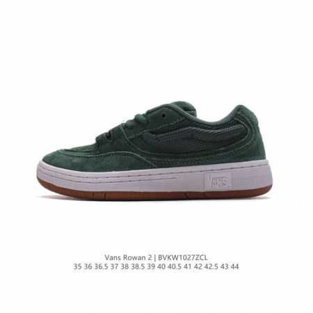万斯 Vans Rowan 2 经典百搭 轻便舒适专业滑板鞋 低帮厚底增高运动鞋。鞋底处的小心机脚能很好的释放脚底压力。 类型：男女鞋 尺码：35 36 36. - 点击图像关闭