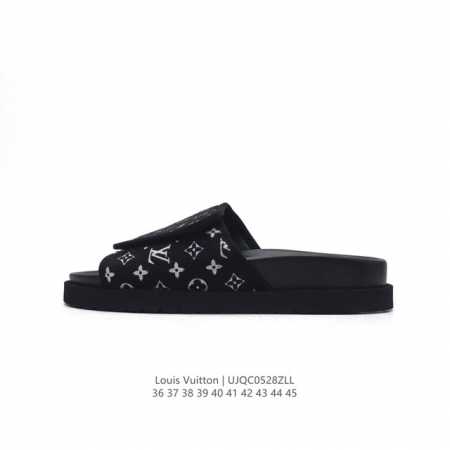 Lv 拖鞋系列 Louis Vuitton 沙滩休闲拖鞋 Louis Vuitton Lv 路易威登 潮流经典印花 魔术贴一字拖鞋延续经典 上脚舒适性极好 鞋轻 - 点击图像关闭