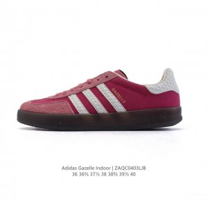 真标 阿迪达斯 Adidas Originals Gazelle Indoor复古三叶草防滑透明橡胶板鞋经典运动鞋 2025年新款。这款经典鞋,忠于原版设计,缀