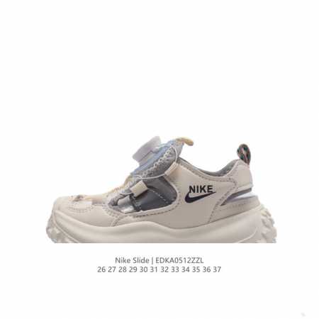 童鞋 耐克官网夏款最新配色 Nike 马卡龙童鞋解构拼接彩蛋半包头 扭扭扣 夏季韩版男童女童防滑增高软底透气两带运动凉鞋。 类型：儿童鞋 码数：26 - 点击图像关闭