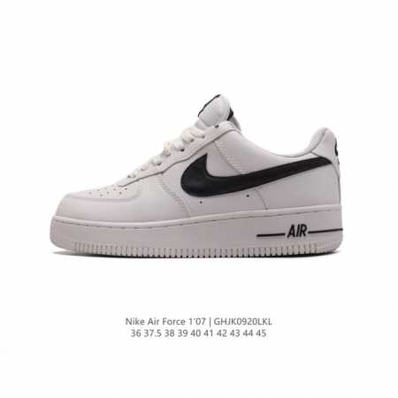耐克 Nike Air Force 1 '07 Low 空军一号含气垫 低帮百搭厚底增高休闲运动板鞋。柔软、弹性十足的缓震性能和出色的中底设计，横跨复古与现代的 - 点击图像关闭