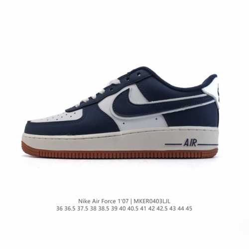 耐克 Nike Air Force 1 '07 Low 空军一号含气垫 小白鞋 低帮百搭厚底增高休闲运动板鞋。柔软、弹性十足的缓震性能和出色的中底设计，横跨复古