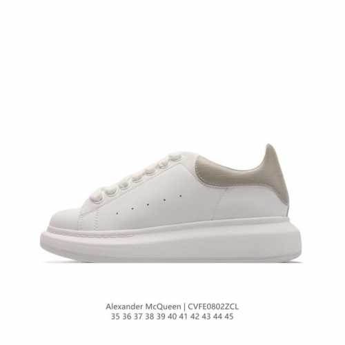 alexandermcqueen 亚历山大 麦昆mcq 运动小白鞋厚底增高闪尾光滑牛皮平底鞋休闲鞋 时尚男女板鞋潮运动鞋 ，火爆到大街小巷无人不知，无人不晓的境