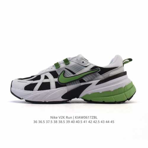 Nike 耐克 V2K Run 减震防滑 复古低帮运动跑步鞋 超火复古跑鞋，采用太空革组合呼吸网眼布鞋面材质，搭载正确4层组合底模，嵌入Tpu加固稳定模块,双层