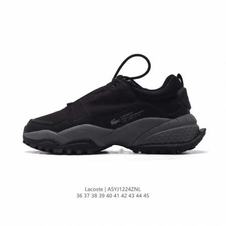 公司级 Lacoste 时尚户外休闲潮流系列运动鞋 厚底增高老爹鞋 广东大厂品质全新工艺升级 品质毋庸置疑 全新原厂包装鞋盒 透气网面鞋面，搭配防臭防腐真皮乳胶 - 点击图像关闭