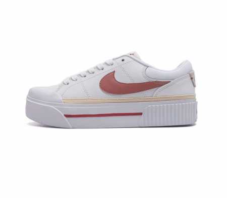 Nike 耐克 Court Legacy Lift 女士运动鞋 运动厚底小白鞋 复古休闲鞋 上部和合成的 Strati 重叠,增加纹理 深度和透气性 刺绣细节与 - 点击图像关闭
