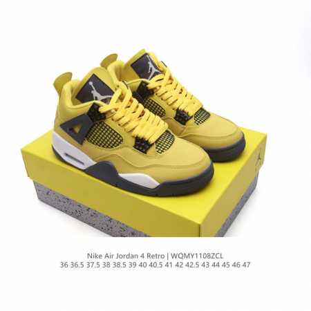 耐克 新款 Nike Air Jordan 4 Retro OG 中帮 迈克尔 乔丹AJ4代乔4 复古休闲运动文化篮球鞋。秉承轻量化的速度型篮球鞋设计思想完成设 - 点击图像关闭