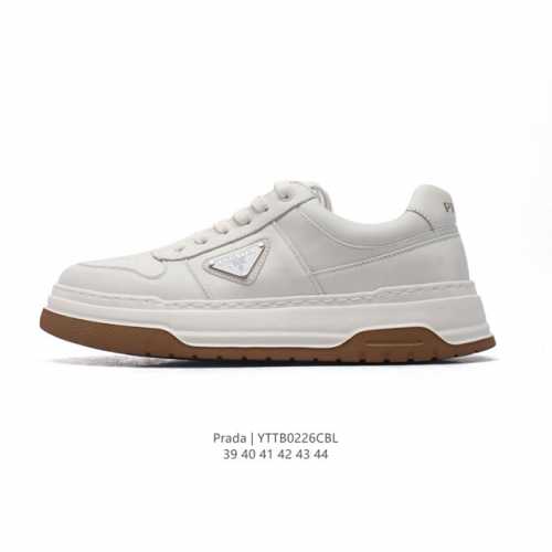 公司级 Prada系列／Prada 普拉达男士厚底增高运动跑步鞋 时尚板鞋 Prada.普拉达高端品牌休闲慢跑鞋 完美做工.演绎完美选择的你。 码数: 39 4