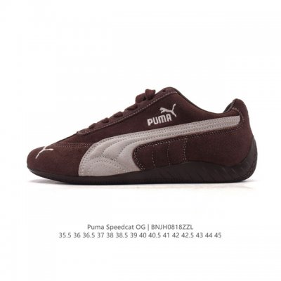 Puma Speedca Og 彪马极速赛车系列低帮德训风拼接复古百搭休闲运动赛车鞋 鞋款从80、90年代赛车手所穿的防火赛车鞋为原型，鞋身线条模仿了赛车的流线