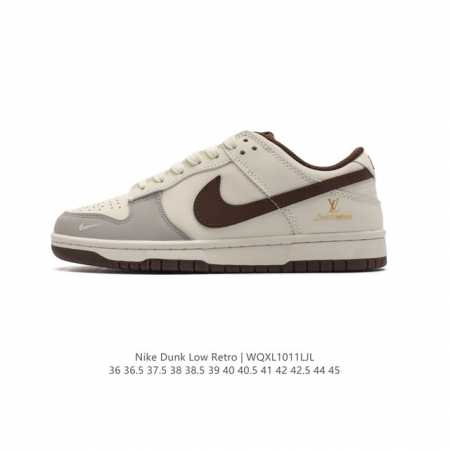 原2 特价 耐克 Nike Dunk Low Retro 运动鞋复古板鞋。路易威登联名 作为 年代经典篮球鞋款，起初专为硬木球场打造，后来成为席卷街头的时尚标杆 - 点击图像关闭