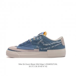 Nike 耐克 Nike Sb Zoom Blazer Mid Edge L 中性滑板鞋 优质皮革材料，尽显非凡格调。高磨损区域添加额外贴片，有效提升耐穿性，塑
