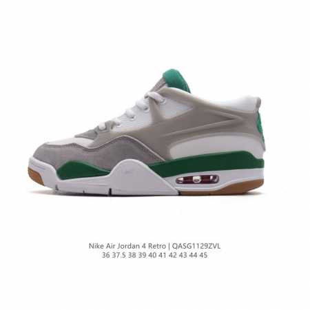 耐克 新款 Nike Air Jordan 4 Retro Og 低帮 迈克尔 乔丹aj4代乔4 复古休闲运动文化篮球鞋。秉承轻量化的速度型篮球鞋设计思想完成设 - 点击图像关闭