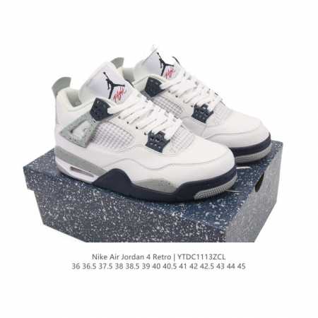 头层皮 耐克 Nike Air Jordan 4 Retro Og迈克尔 乔丹Aj4代乔4 低帮复古休闲运动文化篮球鞋。秉承轻量化的速度型篮球鞋设计思想完成设计 - 点击图像关闭