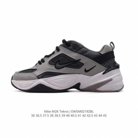 真标 耐克 Nike M2K Tekno 男女子运动鞋厚底老爹鞋经典复古休闲慢跑鞋。从 Monarch 系列汲取灵感，以太空时代细节演绎未来风范。分层鞋面借鉴自 - 点击图像关闭