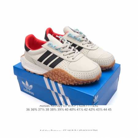 阿迪达斯 Adidas Retropy E5 W.R.P阿迪新款运动休闲板鞋 BOOST爆米花跑步鞋，微翘式鞋头设计 响应灵活 保护脚趾。采用经典鞋型 融入全新 - 点击图像关闭