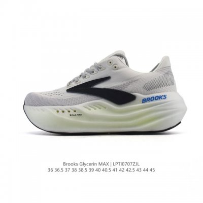 新品公司级 布鲁克斯 Glycerin Max 超级甘油:舒适的增高神器！Brooks Glycerin Max是一款极具突破性的顶级缓震运动跑鞋，由百年专业跑