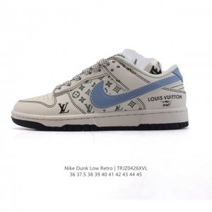 公司级 耐克 Nike Dunk Low Retro 运动鞋复古板鞋 路易威登联名。作为 80 年代经典篮球鞋款，起初专为硬木球场打造，后来成为席卷街头的时尚标