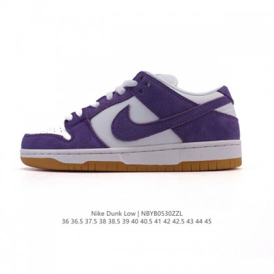 耐克 Nike Sb Dunk Low Pro 男女同款运动鞋复古板鞋。采用柔软皮革鞋面，经久耐穿，塑就如元年款 Dunk 般的复古质感。鞋头透气孔，搭配鞋口和