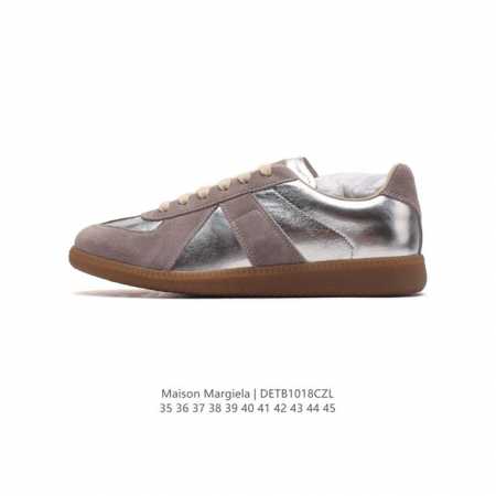 公司级 Maison Martin Margiela 马丁 马吉拉 德训休闲板鞋。牛皮革柔软细腻的特点与麋鹿皮的绒毛质感相结合，使其既有超高的柔软舒适度，又同时 - 点击图像关闭