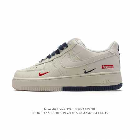 公司级 耐克 Nike Air Force 1 '07 Low 空军一号含气垫 低帮百搭厚底增高休闲运动板鞋。柔软、弹性十足的缓震性能和出色的中底设计，横跨复古 - 点击图像关闭